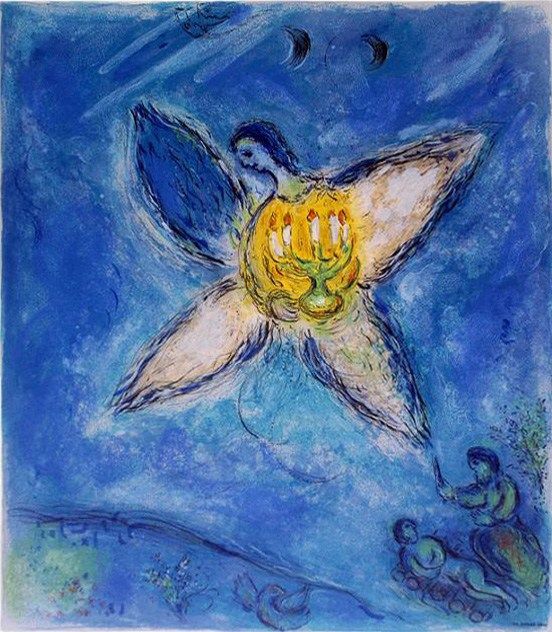 Marc Chagall Angel with Candlestick